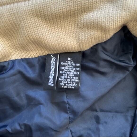 Jason Maxwell Navy Blue Toggle Zipper Closure Sleeveless Vest Coat Size XL NEW - Picture 2 of 12